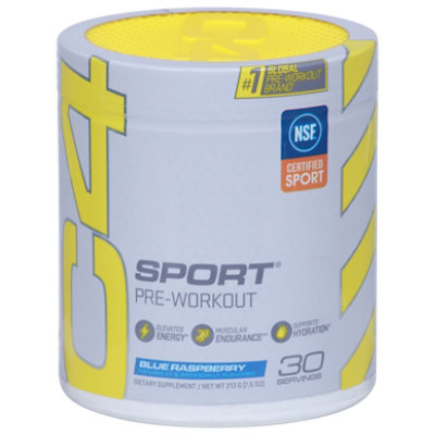 Cellucor C4 Sport Energy & Performance Powder Concentrated Blue Raspberry - 10.1 Oz