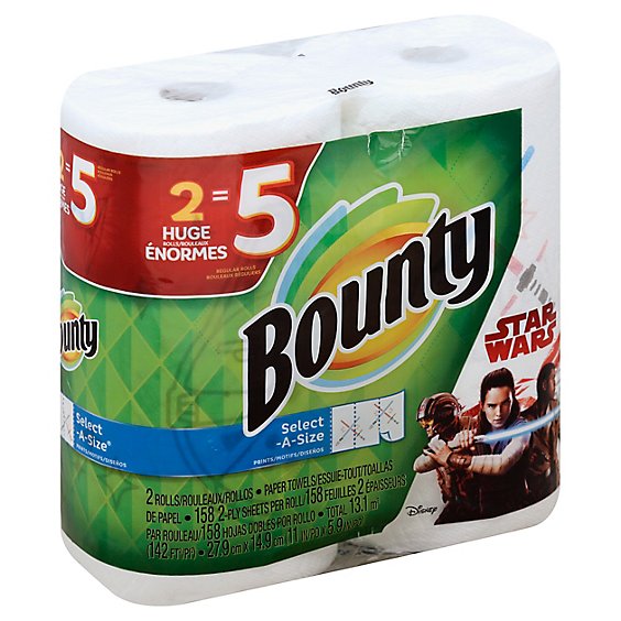 Bounty Paper Towels Star Wars 2 Ply - 2 Rolls