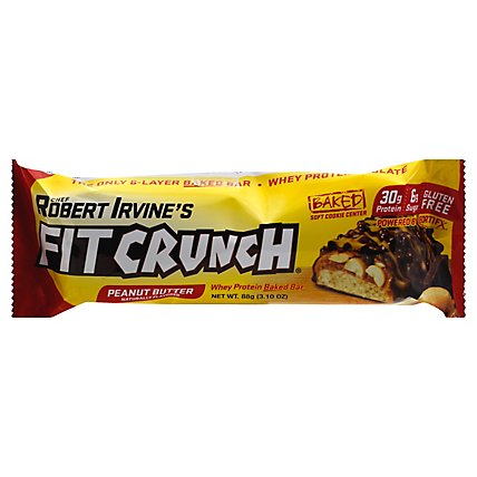 Fit Crunch Baked Bar Whey Protein Peanut Butter - 3.1 Oz - Image 1