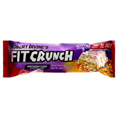 Fit Crunch Baked Bar Whey Protein Birthday Cake - 3.1 Oz