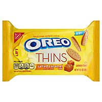 OREO Thins Sandwich Cookies Thin & Crispy Salted Caramel Creme - 10.1 Oz - Image 1