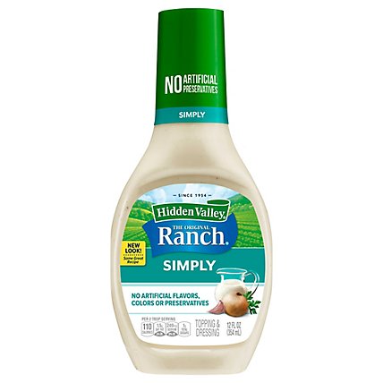 Hidden Valley Simply Ranch Gluten Free Classic Salad Dressing and Topping - 12 Oz - Image 3