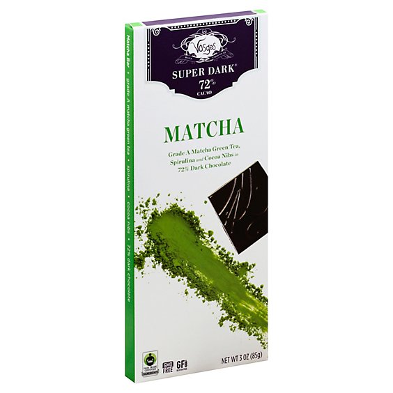 Vosges Super Dark Super Foods + Dark Chocolate Matcha Green Tea 72% Cacao - 3 Oz