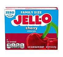 Jell-O Cherry Sugar Free Gelatin Dessert Mix Box - 0.6 Oz