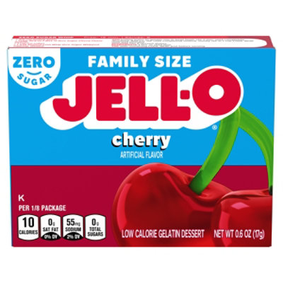 JELL-O Gelatin Dessert Sugar Free Cherry - .6 Oz - Safeway