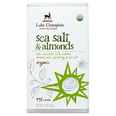 Lake Champlain Org Milk Sea Salt & Almond Bar - 3 Oz - Image 1
