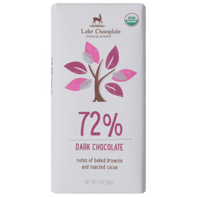 Lake Champlain Org 72% Dark Chocolate Bar - 3 Oz - Image 3