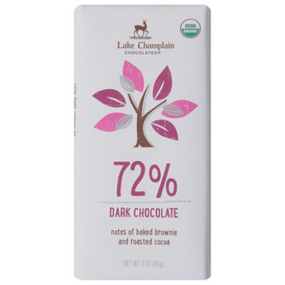 Lake Champlain Org 72% Dark Chocolate Bar - 3 Oz