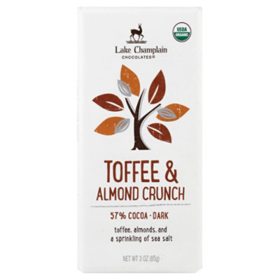 Lake Champlain Org Dark Toffee & Almond Crunch Bar - 3 Oz - Image 3