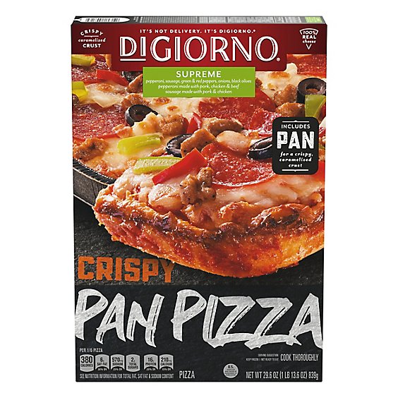 DIGIORNO Pizza Crispy Pan Supreme Frozen - 29.6 Oz