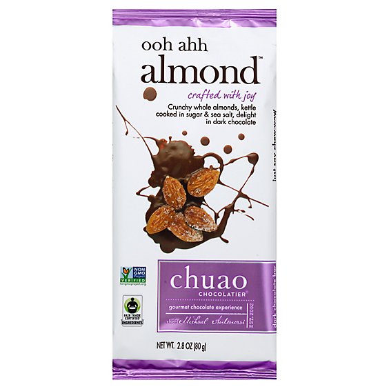 Chuao Chocolatierooh Ahh Almond Dark Chocolate Bar - 2.8 Oz