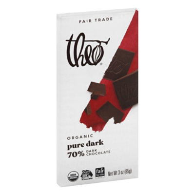 Theo Bar 70% Dark Chocolate - 3 Oz - Image 1