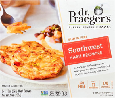 Dr. Praegers Hash Browns Gluten Free Southwest - 8-1.13 Oz - Image 2