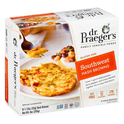 Dr. Praegers Hash Browns Gluten Free Southwest - 8-1.13 Oz - Image 1