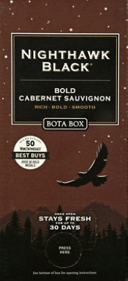 Bota Box Nighthawk Black Bold Cabernet Sauvignon Red Wine - 3 Liter - Image 8