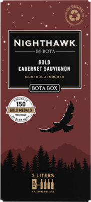 Bota Box Nighthawk Black Bold Cabernet Sauvignon Red Wine - 3 Liter - Image 2