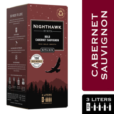 Bota Box Nighthawk Black Bold Cabernet Sauvignon Red Wine - 3 Liter - Image 1