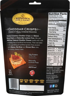 Sonoma Creamery Cheddar Crisps - 2.25 Oz - Image 5
