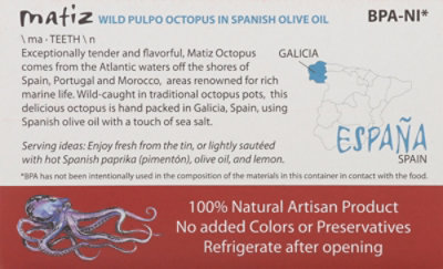 Matiz Gallego Octopus in Olive Oil - 4.2 Oz - Image 5