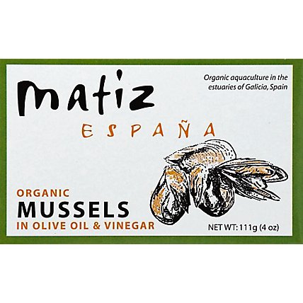 Matiz Gallego Mussels Organic in Olive Oil - 3.9 Oz - Image 2