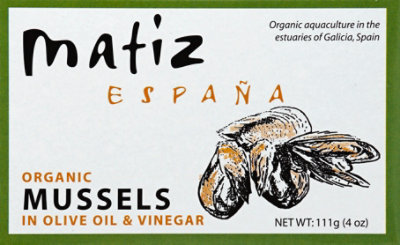 Matiz Gallego Mussels Organic in Olive Oil - 3.9 Oz - Image 2