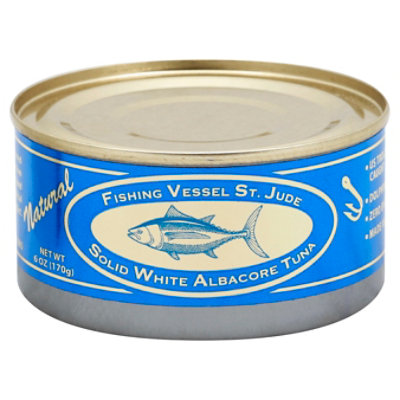 Fishing Vessel St. Jude Tuna Albacore Solid White Natural No Salt Added - 6 Oz - Image 1