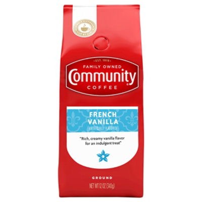 Community Coffee Coffee Ground French Vanilla - 12 Oz - Image 1