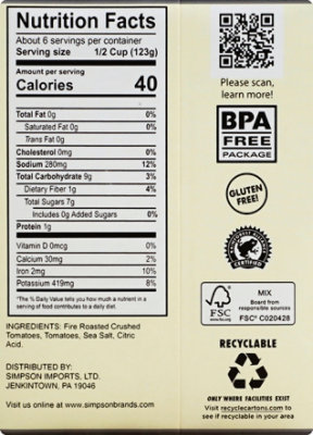 San Marzano Tomatoes Crushed Regular Fire Roasted - 26.46 Oz - Image 3