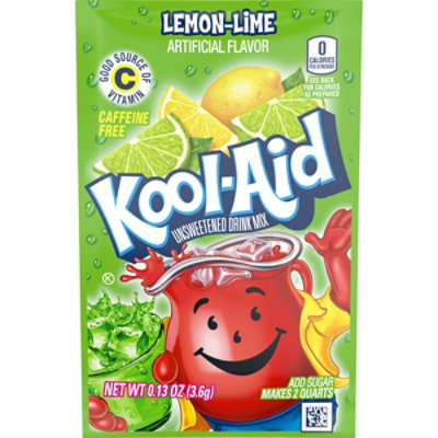 Kool-Aid Unsweetened Lemon Lime Artificially Flavored Powdered Soft Drink Mix Packet - 0.13 Oz - Image 5