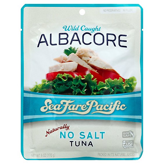 Sea Fare Pacific Tuna Albacore Salt Free - 6 Oz