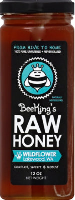 BeeKings Honey Raw Wildflower - 12 Oz - Image 2