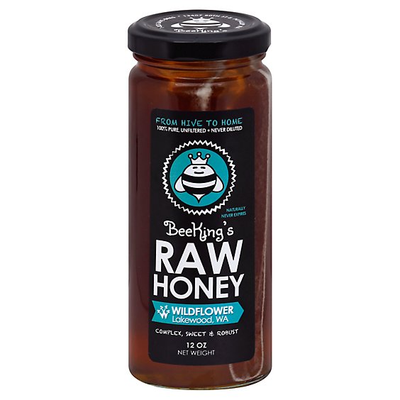 BeeKings Honey Raw Wildflower - 12 Oz