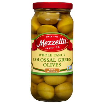 Mezzetta Olives Green Fancy Colossal - 10 Oz