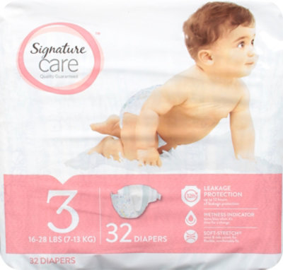 Signature Select/Care Premium Baby Diapers Size 3 - 32 Count - Image 2