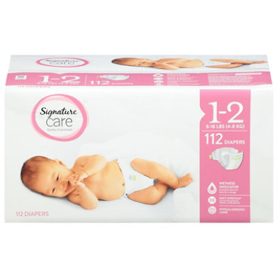 Signature Select/Care Premium Baby Diapers Sizes 1 To 2 - 112 Count - Image 4