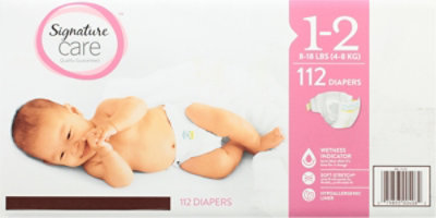 Signature Select/Care Premium Baby Diapers Sizes 1 To 2 - 112 Count - Image 5