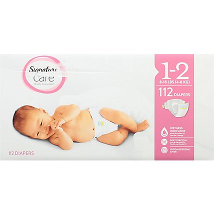 Signature Care Premium Baby Diapers Sizes 1 To 2 - 112 Count - Image 2