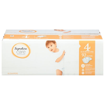 Signature Select/Care Premium Baby Diapers Size 4 - 92 Count - Image 4