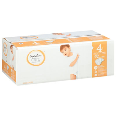 Signature Select/Care Premium Baby Diapers Size 4 - 92 Count - Image 1