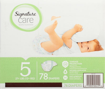 Signature Select/Care Premium Baby Diapers Size 5 - 78 Count - Image 5