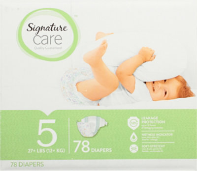 Signature Select/Care Premium Baby Diapers Size 5 - 78 Count - Image 2