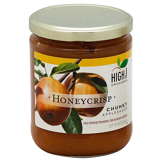 High J Orchards Applesauce Chunky Honeycrisp No Sugar Added - 16 Oz