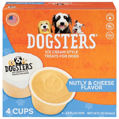 Dogsters Treat for Dogs Ice Cream Style Nutly Peanut Butter and Cheese Flavor - 4-3.5 Fl. Oz. - Image 2