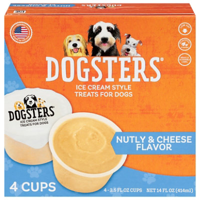Dogsters Treat for Dogs Ice Cream Style Nutly Peanut Butter and Cheese Flavor - 4-3.5 Fl. Oz.