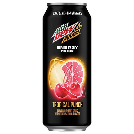 AMP Energy Energy Drink Tropical Punch Flavor - 16 Fl. Oz. - Image 3