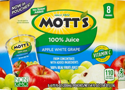Motts Juice 100% Apple White Grape - 8-6.75 Fl. Oz. - Image 2