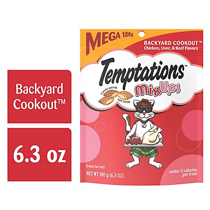 Temptations Mixups Cruchy and Soft Backyard Cookout Cat Treats - 6.3 Oz - Image 1