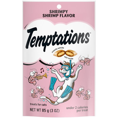 Temptations Classic Shrimpy Shrimp Flavor Crunchy and Soft Adult Cat Treats - 3 Oz - Image 1