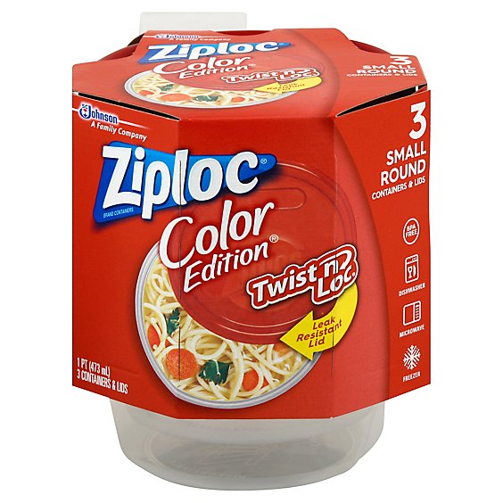 Ziploc Containers & Lids Twist N Loc Small - 3 Each