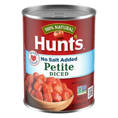 Hunt's No Salt Added Petite Diced Tomatoes - 14.5 Oz - Image 1